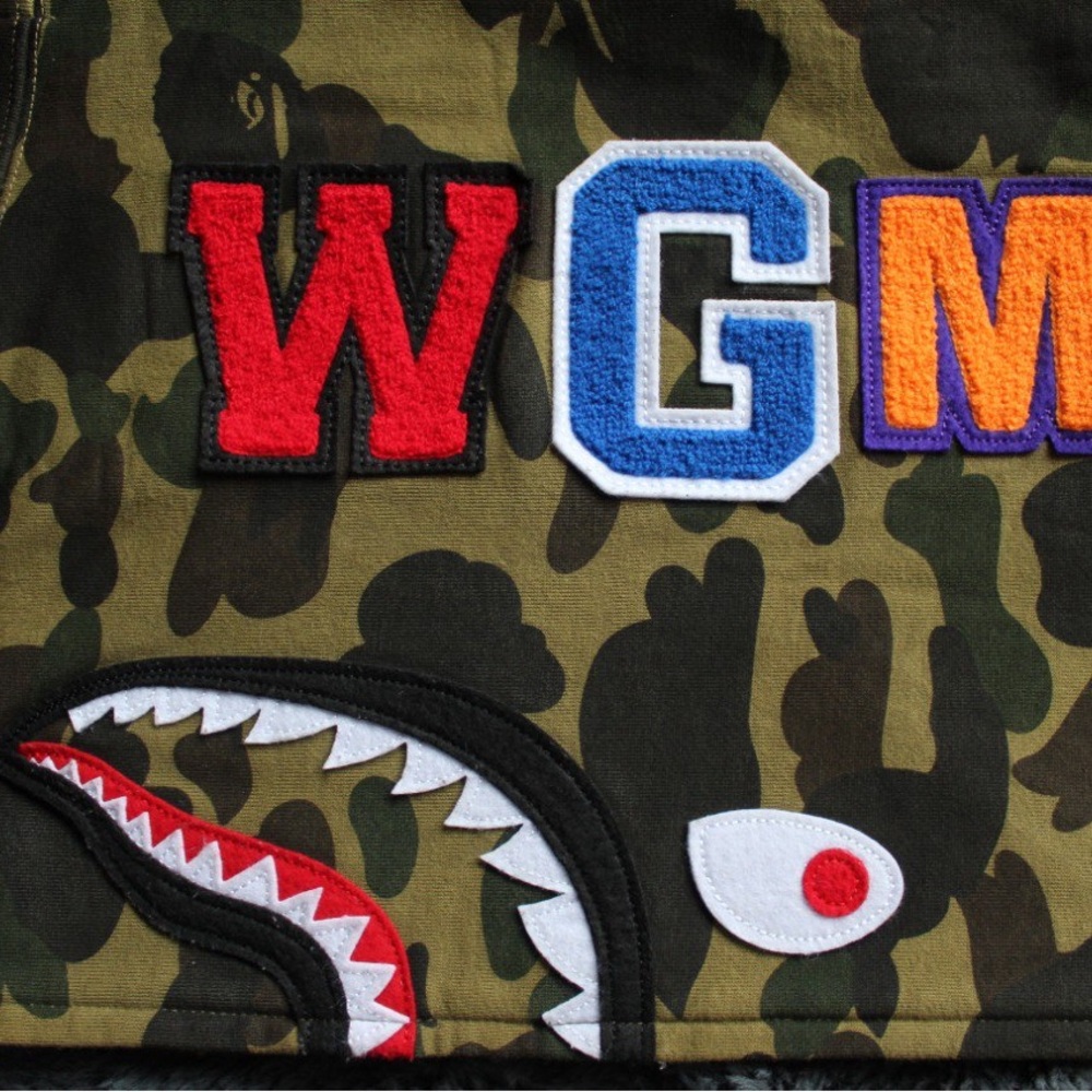 Bape Green and Brown Camouflage Hoodie